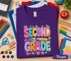 Second Grade Shirt, Teacher First Day of School Tee, 2nd Grade Student Shirt, Back to School Kids Outfit, Girls School Grade Shirt Gift