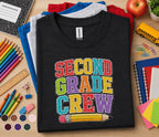 Second Grade Crew Shirt, Teacher First Day of 2nd Grade Tee