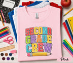 Second Grade Crew Shirt, Teacher First Day of 2nd Grade Tee, Back to School Student Shirt, Group School Crew Outfit, Second Grade Kids Gift