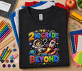 2nd Grade and Beyond Shirt First Day of Second Grade Astronaut Rocket Back to School Tee Space Student Gift Kids Scho...