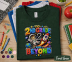 2nd Grade and Beyond Shirt First Day of Second Grade Astronaut Rocket Back to School Tee Space Student Gift Kids School Outfit