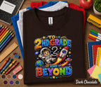 2nd Grade and Beyond Shirt First Day of Second Grade Astronaut Rocket Back to School Tee Space Student Gift Kids School Outfit