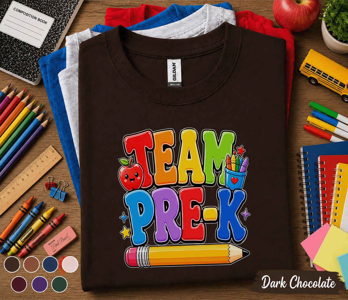 Team Pre-K Shirt Back to School Teacher Student Tee Group Preschool Classroom Outfit Matching First Day of School Kids Teacher Matching Gift