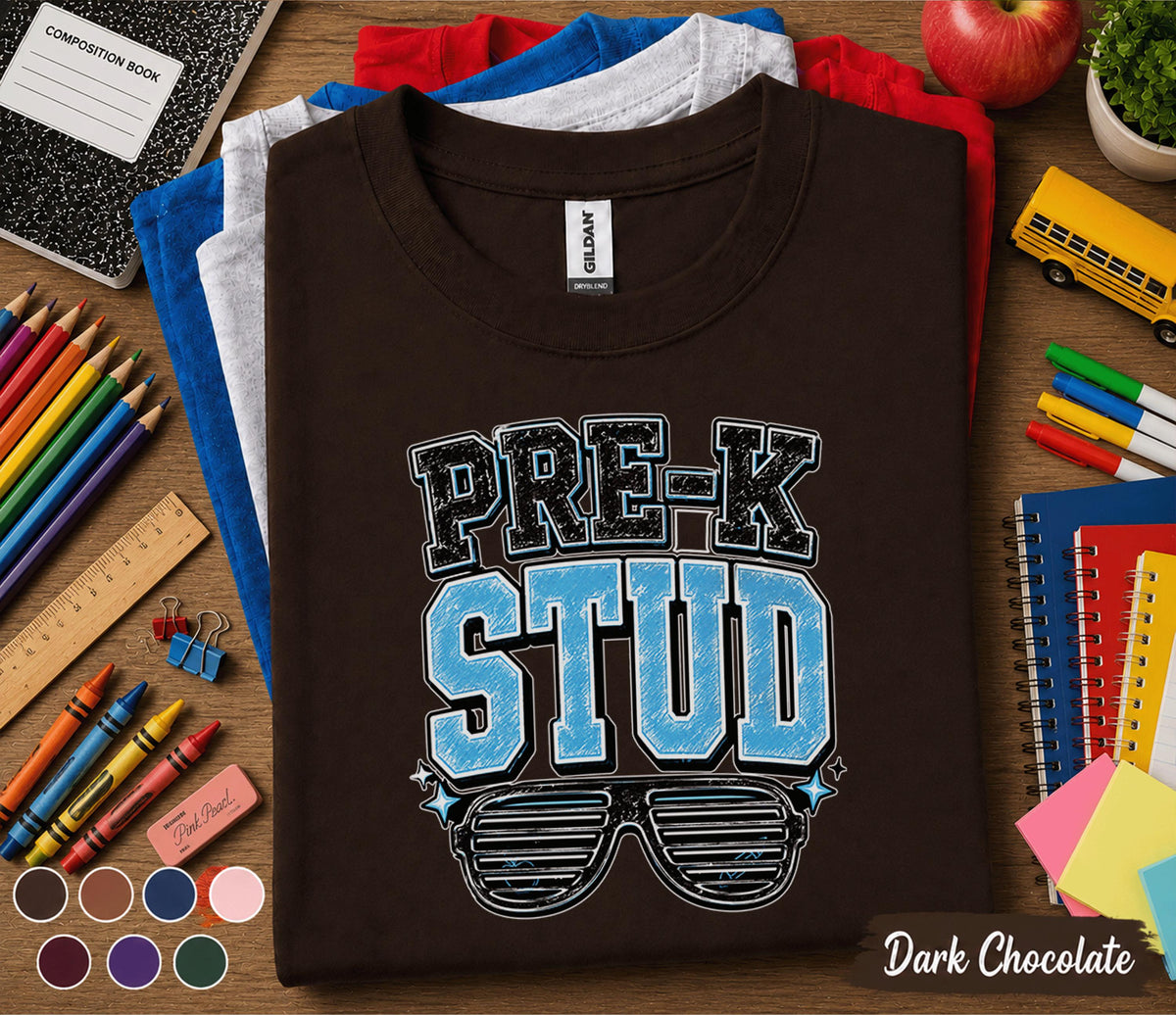 Pre-K Stud Shirt Funny Back to School Shirt First Day of Pre-K Tee Preschool Student Outfit Cool Kids School Shirt Preschool Gift Idea