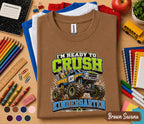 I'm Ready to Crush Kindergarten Shirt Monster Truck Back to School Tee First Day of Kindergarten Shirt Boys School Outfit Kids Gift