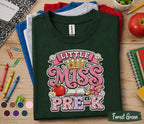 Little Miss Pre-K Shirt First Day of Pre-K Tee Cute Back to School Girl Shirt Preschool Princess Outfit Toddler Classroom Gift