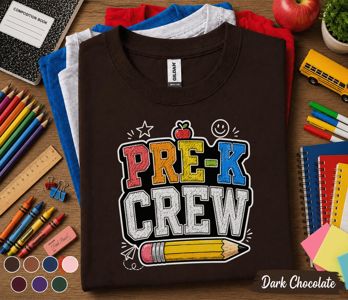 Group Pre-K Crew Shirt First Day of Pre-K Tee Matching Back to School Preschool Student Shirt Kids Classroom Outfit Gift for Boys Girls