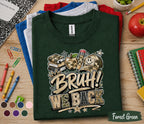 Bruh We Back Shirt Back to School Camo Teacher Student Tee Funny First Day School Outfit Classroom Apparel Trendy School Gift