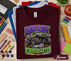 Rollin Into Kindergarten Shirt Monster Truck Back to School Tee First Day of Kindergarten Shirt Truck Lover Kids School Outfit Boy Gift