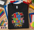 My 1st Day of Kindergarten Shirt First Day of School Tee Cute School Bus Apple Back to School Kids Student Outfit Kin...