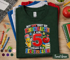 My 1st Day of Kindergarten I Am 5 Years Old Ready to Learn Shirt First Day of School Tee Cute Kids Back to School Gift for Boys Girls