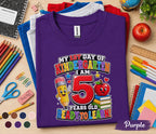 My 1st Day of Kindergarten I Am 5 Years Old Ready to Learn Shirt First Day of School Tee Cute Kids Back to School Gift for Boys Girls