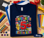 My 1st Day of Kindergarten I Am 5 Years Old Ready to Learn Shirt First Day of School Tee Cute Kids Back to School Gift for Boys Girls