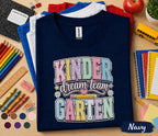 Kinder Dream Team Garten Shirt Cute Kindergarten Teacher Team Tee Pastel Back to School Shirt Classroom Staff Gift First Day School Outfit