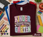 Kinder Dream Team Garten Shirt Cute Kindergarten Teacher Team Tee Pastel Back to School Shirt Classroom Staff Gift First Day School Outfit