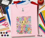 Fourth Grade Vibes Shirt, 4th Grade Teacher Shirt, Back to School Teacher Tee, Cute Smiley Classroom Shirt, Elementary School Teacher Gift