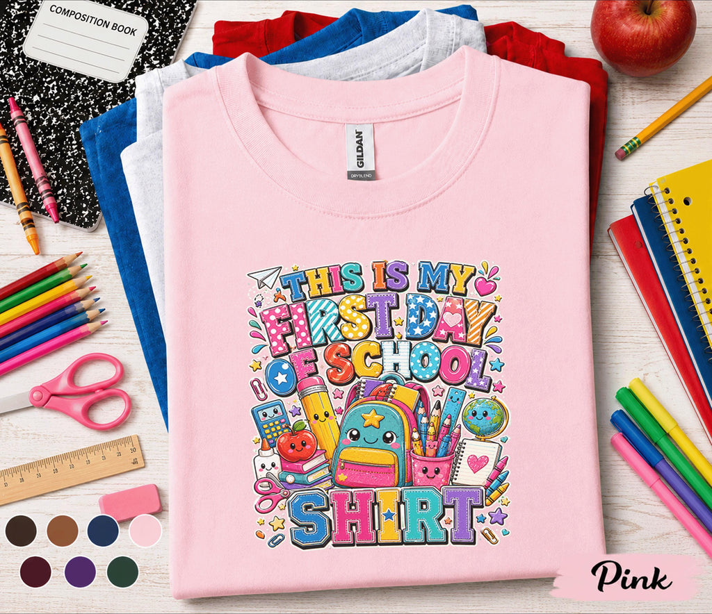 This Is My First Day of School Shirt, First Day of School Tee, Back to School Kids Shirt, Cute Student Shirt, Preschool Kindergarten Gift