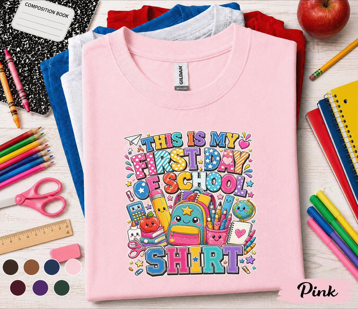 This Is My First Day of School Shirt, First Day of School Tee, Back to School Kids Shirt, Cute Student Shirt, Preschool Kindergarten Gift