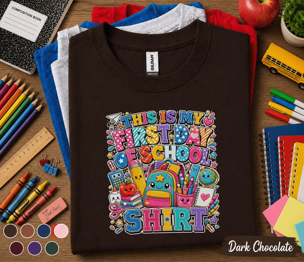 This Is My First Day of School Shirt, First Day of School Tee, Back to School Kids Shirt, Cute Student Shirt, Preschool Kindergarten Gift