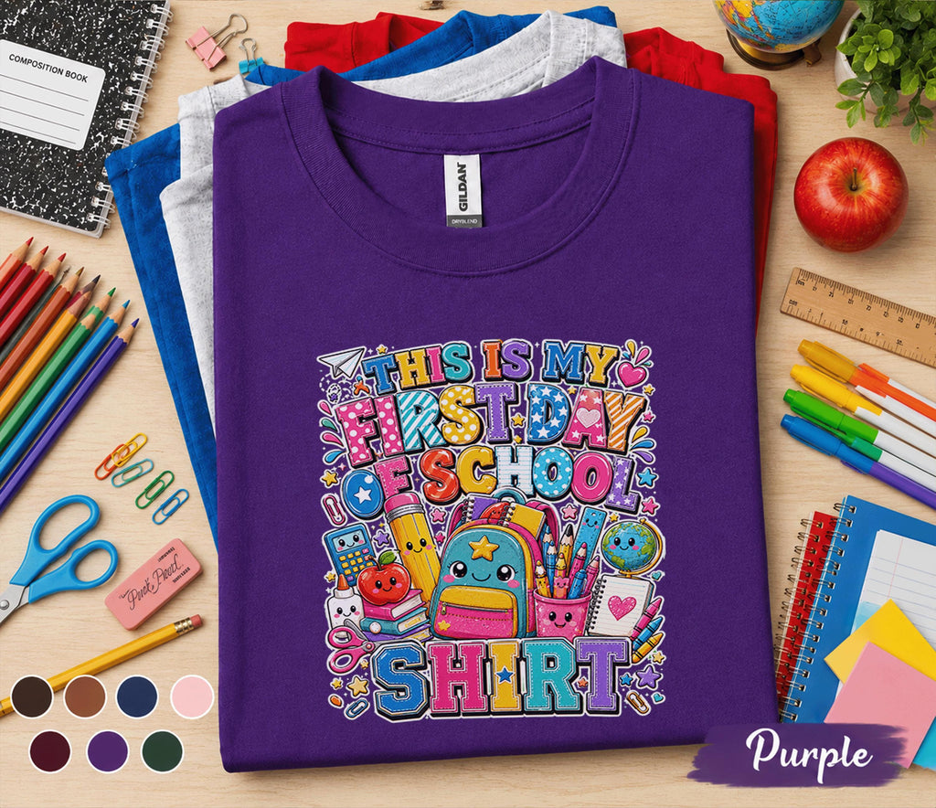 This Is My First Day of School Shirt, First Day of School Tee, Back to School Kids Shirt, Cute Student Shirt, Preschool Kindergarten Gift