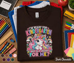 I'm Ready for Kindergarten Shirt, Unicorn Back to School Tee, Cute First Day of Kindergarten Shirt, Rainbow Unicorn Kids School Shirt