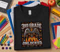 3rd Grade Level Unlocked Gamer Shirt, Back to School Gaming Tee for Kids