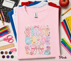 1st Grade Shirt, Cute First Grade Bow Shirt, First Day of School Tee for Girls, Back to School Shirt, Floral First Grade Outfit Gift Teacher