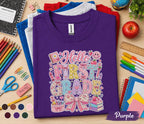 Hello First Grade Shirt, First Day of School Coquette Bow Tee, Cute First Grade Student Shirt, Back to School Floral Girl Outfit