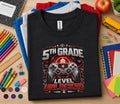 5th Grade Level Unlocked Gamer Shirt, First Day of School Gaming Tee