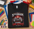 5th Grade Level Unlocked Gamer Shirt, First Day of School Gaming Tee