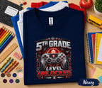 5th Grade Level Unlocked Gamer Shirt, First Day of School Gaming Tee, Fifth Grade Back to School Shirt, Video Game Student Gift Boys Girls