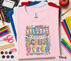 Welcome Back to School Shirt, Cute First Day of School Tee, Colorful School Supplies Shirt, Teacher Student Gift, Back to School Apparel