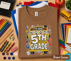 5th Grade Back to School Shirt, First Day of 5th Grade Tee, School Bus Student Shirt, Fifth Grade Kids Gift, Elementary School Apparel