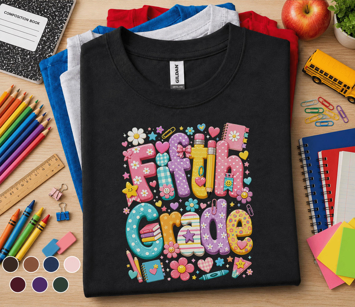 Fifth Grade Shirt, 5th Grade Back to School Tee