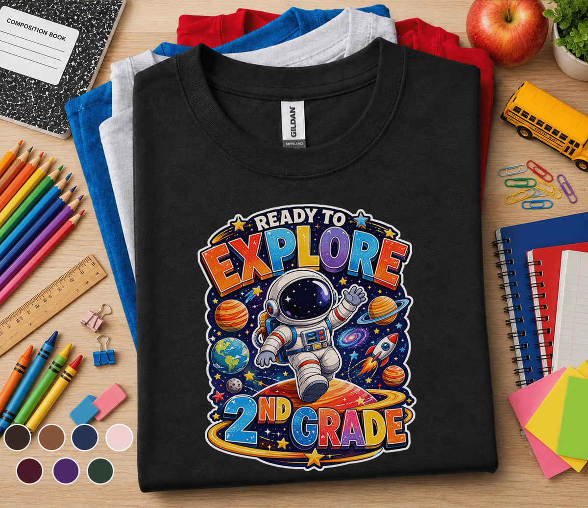 Ready to Explore 2nd Grade Shirt, Second Grade Back to School Tee