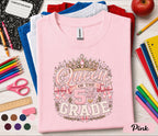 Queen of the 5th Grade Shirt, First Day of School Princess Tee, Coquette Bow Student Shirt, Girls Fifth Grade Outfit, Back to School Gift