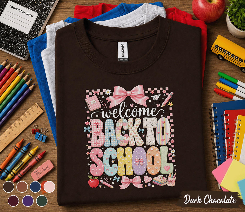 Welcome Back to School Shirt, Coquette Teacher Shirt, Cute Back to School Tee, First Day of School Outfit, Teacher Appreciation Gift Tee