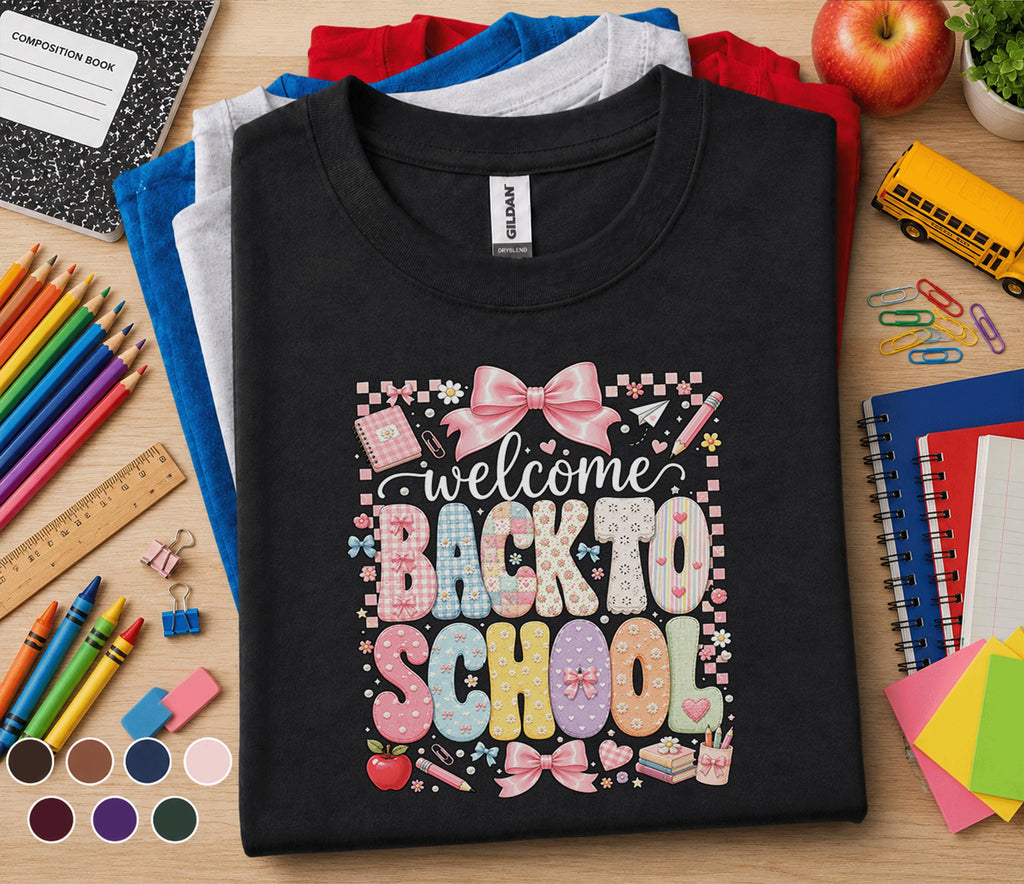 Welcome Back to School Shirt, Coquette Teacher Shirt