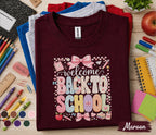 Welcome Back to School Shirt, Coquette Teacher Shirt, Cute Back to School Tee, First Day of School Outfit, Teacher Appreciation Gift Tee