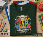 Back to School  5th Grade Graduate 2026 Shirt, Fifth Grade Graduation Tee, Class of 2026 Graduate Gift, First Day of School Shirt