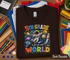 5th Grade Is Out of This World Shirt, Astronaut Back to School Tee, Space Theme Fifth Grade Student Gift, First Day School Galaxy Shirt