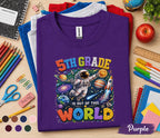 5th Grade Is Out of This World Shirt, Astronaut Back to School Tee, Space Theme Fifth Grade Student Gift, First Day School Galaxy Shirt