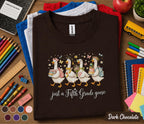 Just a Fifth Grade Goose Shirt, Cute Back to School Tee, Funny 5th Grade Student Gift, First Day of School Shirt with Graduation Goose