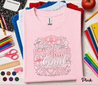 Little Miss 5th Grade Grad 2026 Shirt, Pink Bow Graduation Cap Tee, Elementary School Graduate Gift, Coquette Fifth Grade Graduation Shirt