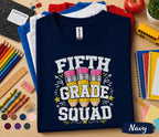 Fifth Grade Squad Shirt, 5th Grade Back to School Tee, Cute Pencil School Shirt, First Day of 5th Grade Shirt, Elementary Student Gift