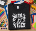 5th Grade Vibes Shirt, Back to School Fifth Grade Tee