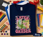 Later Third Grader Shirt, Cute Alligator Graduation Shirt, Last Day of 3rd Grade Tee, Retro School Shirt, Elementary Graduation Gift Kids