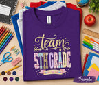 Team 5th Grade Shirt, Cute Matching Fifth Grade Teacher Team Tee, Back to School Classroom Shirt, Elementary School Teacher Gift