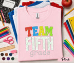 Team Fifth Grade Shirt, 5th Grade Teacher Team Tee, Back to School Classroom Shirt, Elementary Teacher Gift, School Staff Matching Outfit