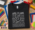 5th Grade Shirt, Fifth Grade Doodle Tee